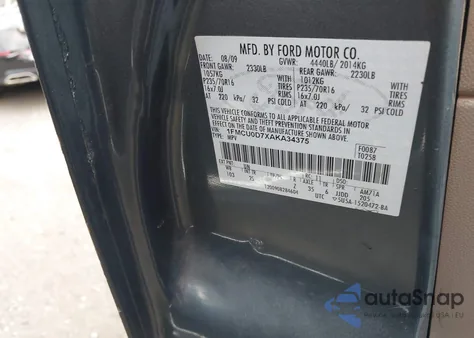 2010 Ford Escape Xlt from USA, damaged, VIN 1FMCU0D7XAKA34375